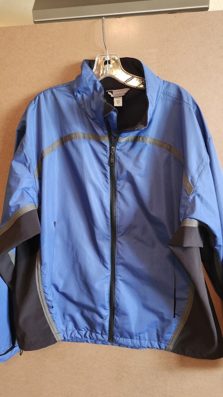 Storm Creek Men's XL Windbreaker Blue Full Zip Breathable Outerwear Coat J5